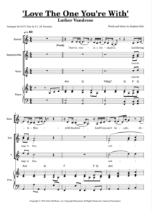 love the one you're with satb choir sheet music