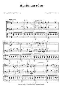 après un reve cello