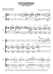 hosanna Kirk Franklin satb choir sheet music