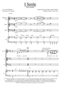 I smile Kirk Franklin SATB choir sheet music