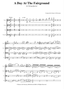 a day at the fairground Emma l.m. sweeney string quartet sheet music pdf
