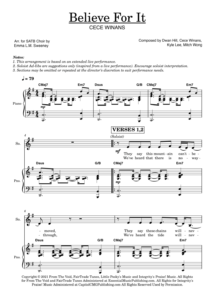 believe for it cece winans satb choir sheet music pdf